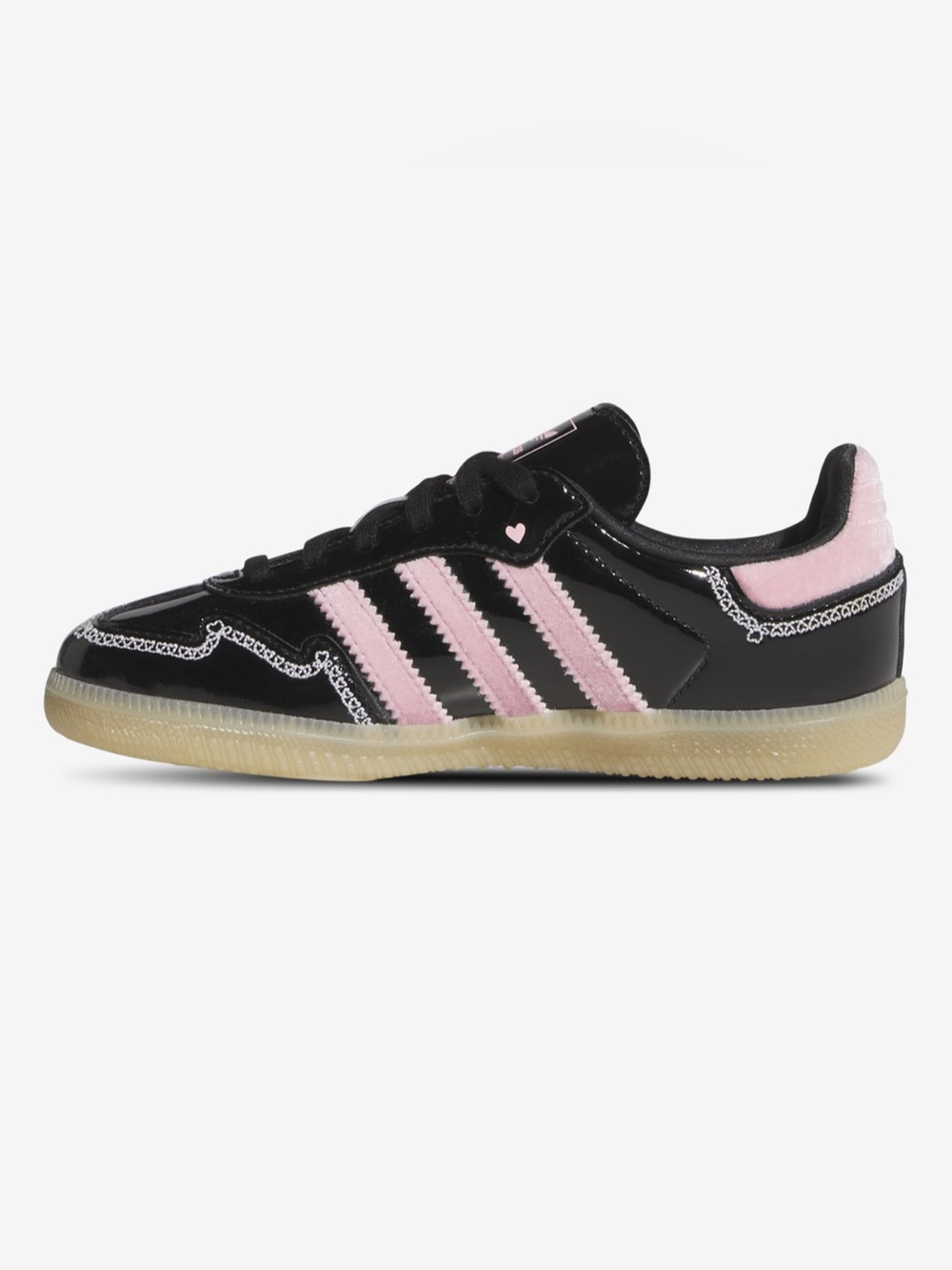 adidas Samba Sneakers in Black & Pink adidas Originals Samba OG preschool and GS - Picture 3 of 7